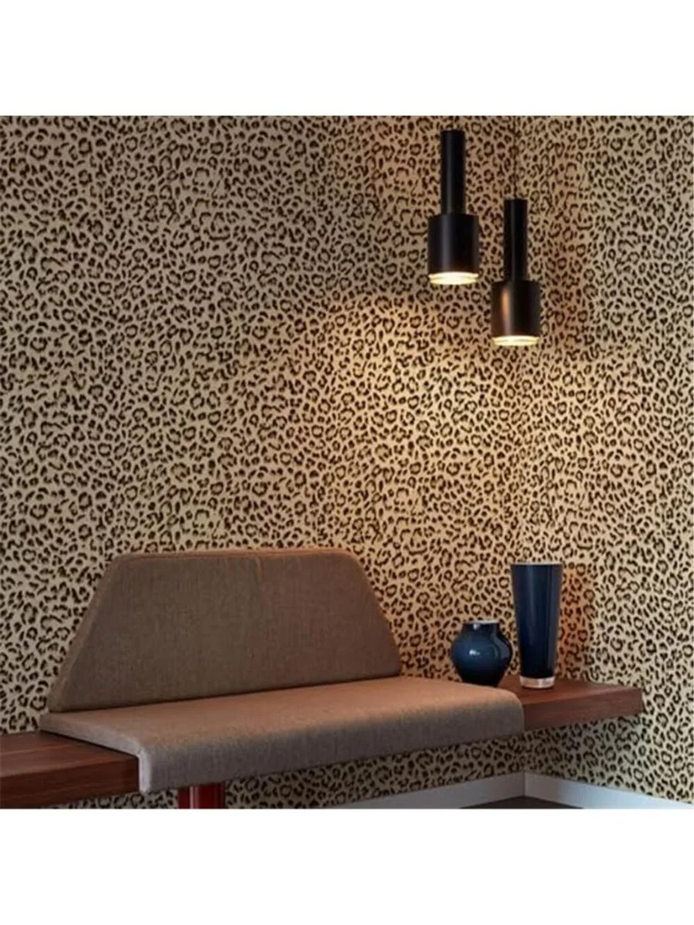 Leopard Print Peel Stick Wallpaper Removable Waterproof Cheetah Yellow Black